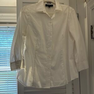White button down blouse